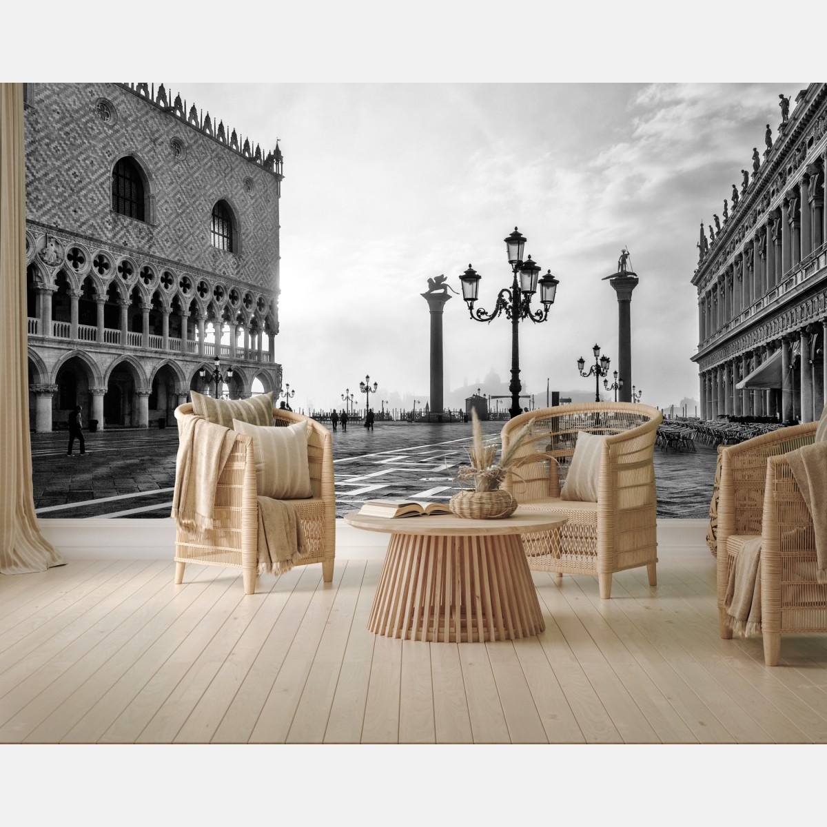 Fototapete Markusplatz im nebel – Wallnifity®