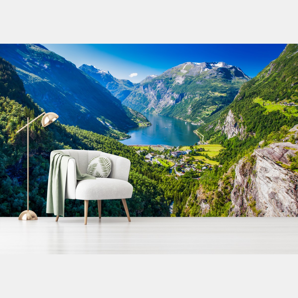 Fototapete Geirangerfjord bergpanorama – Wallnifity®