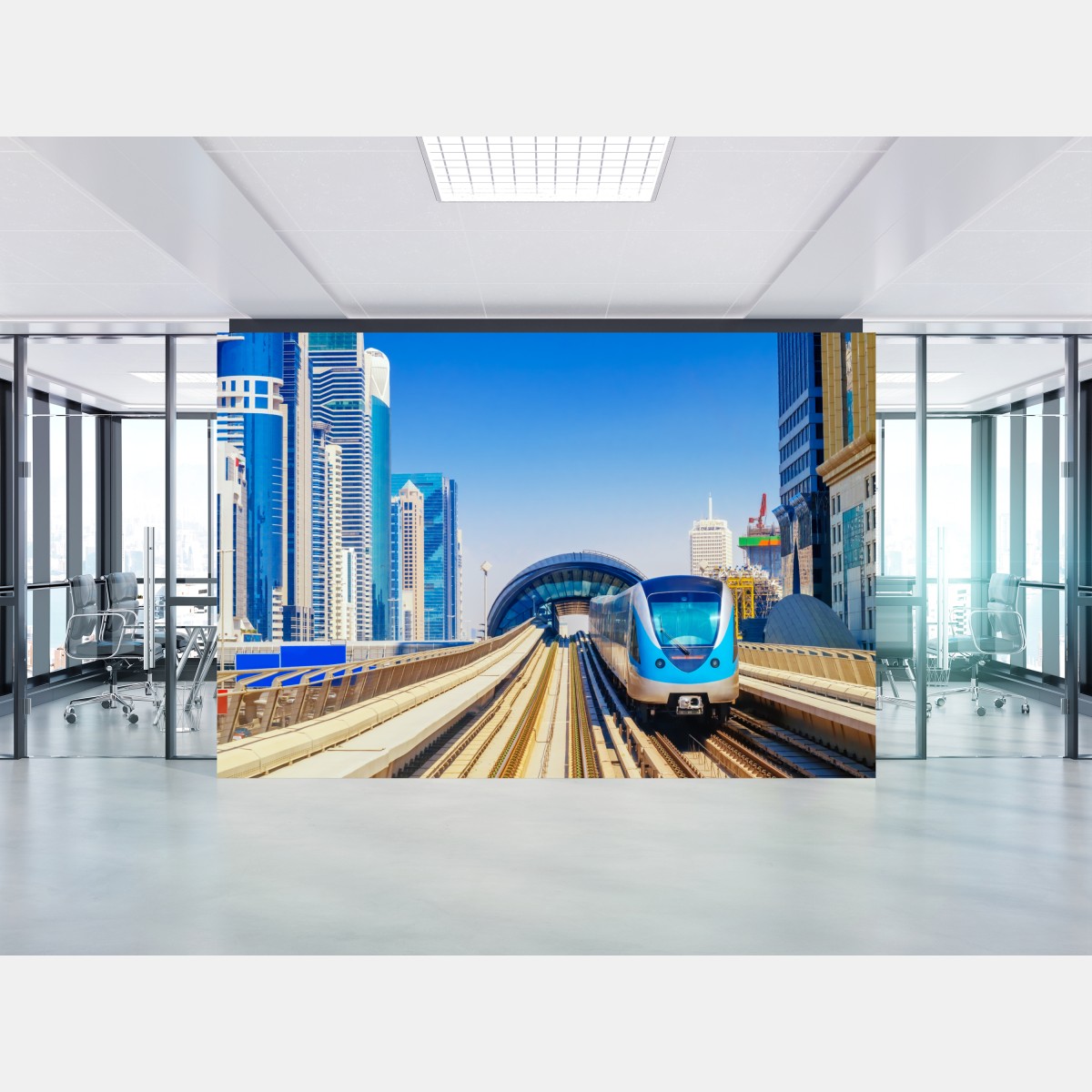 Fototapete städtische u-bahn im sonnenschein – Wallnifity®