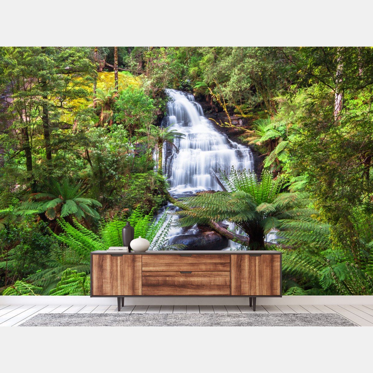 Fototapete Triplet Falls wasserfall im Great Otway National Park – Wallnifity®