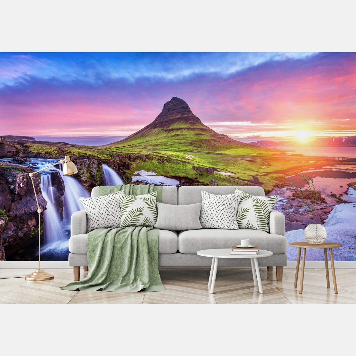Fototapete Kirkjufell bei sonnenaufgang – Wallnifity®