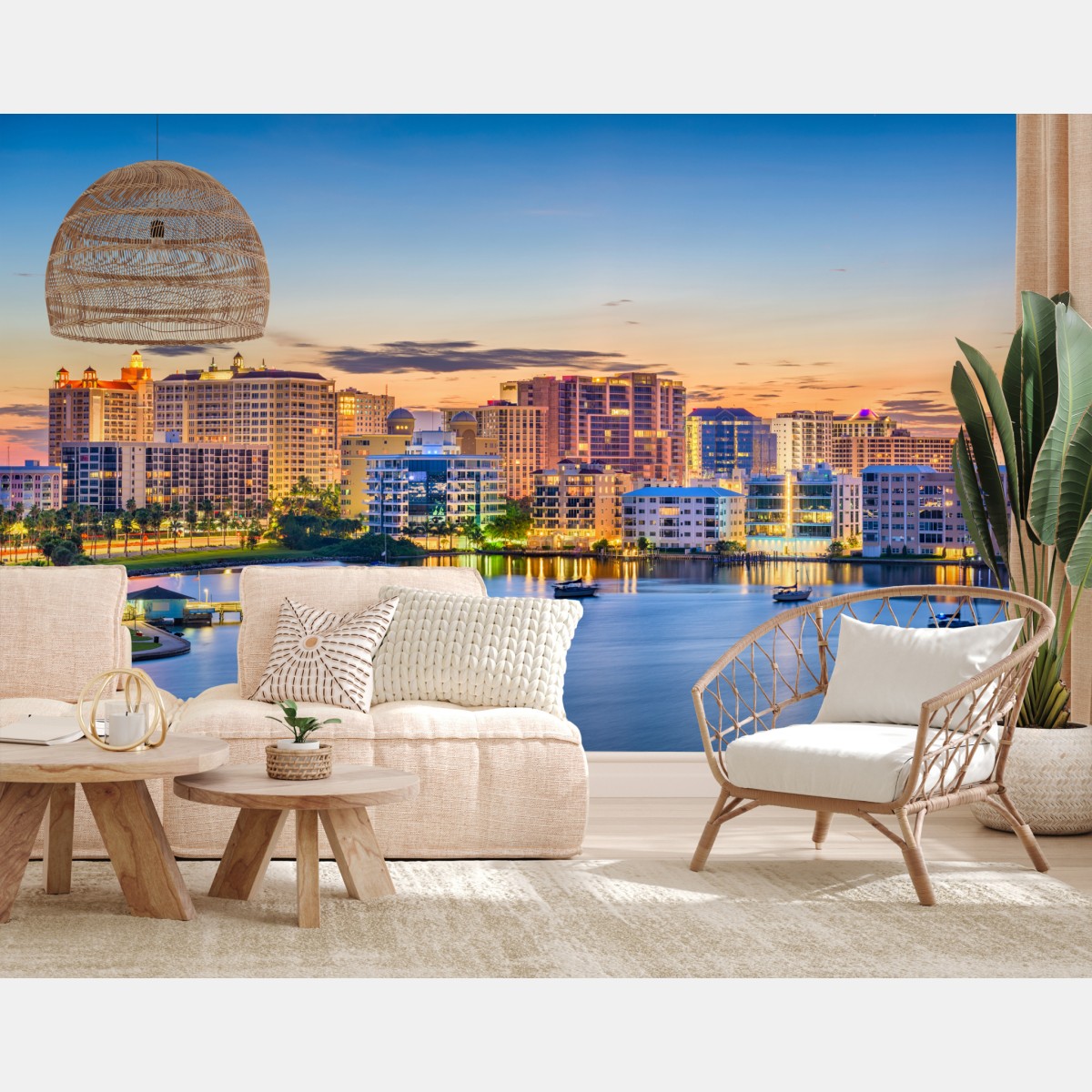 Fototapete Sarasota bei dämmerung über der bucht – Wallnifity®