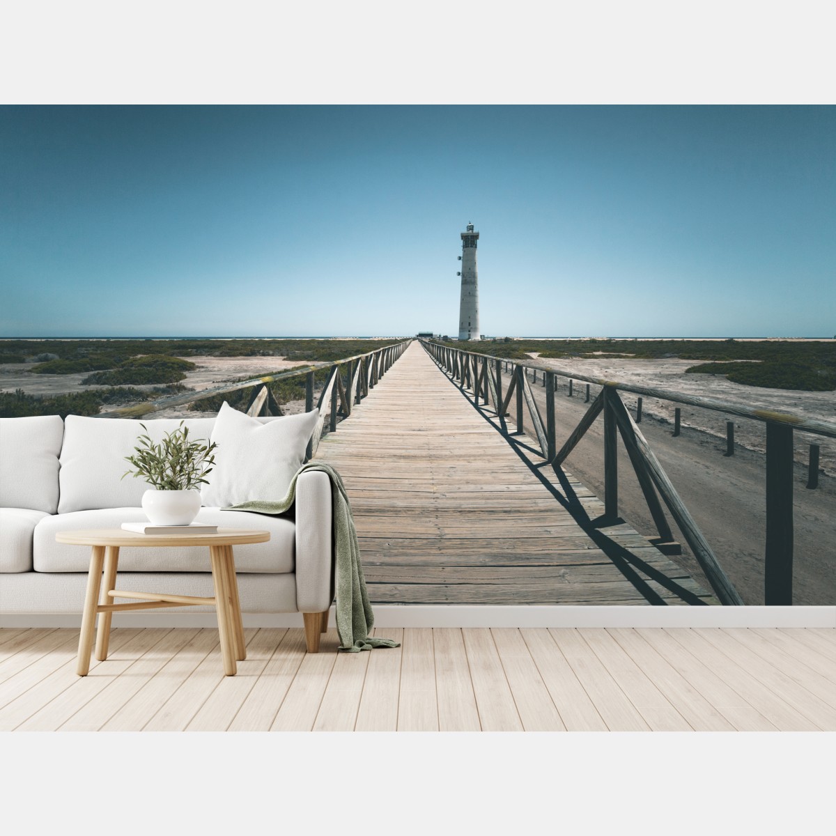 Fototapete leuchtturm am ende des stegs – Wallnifity®