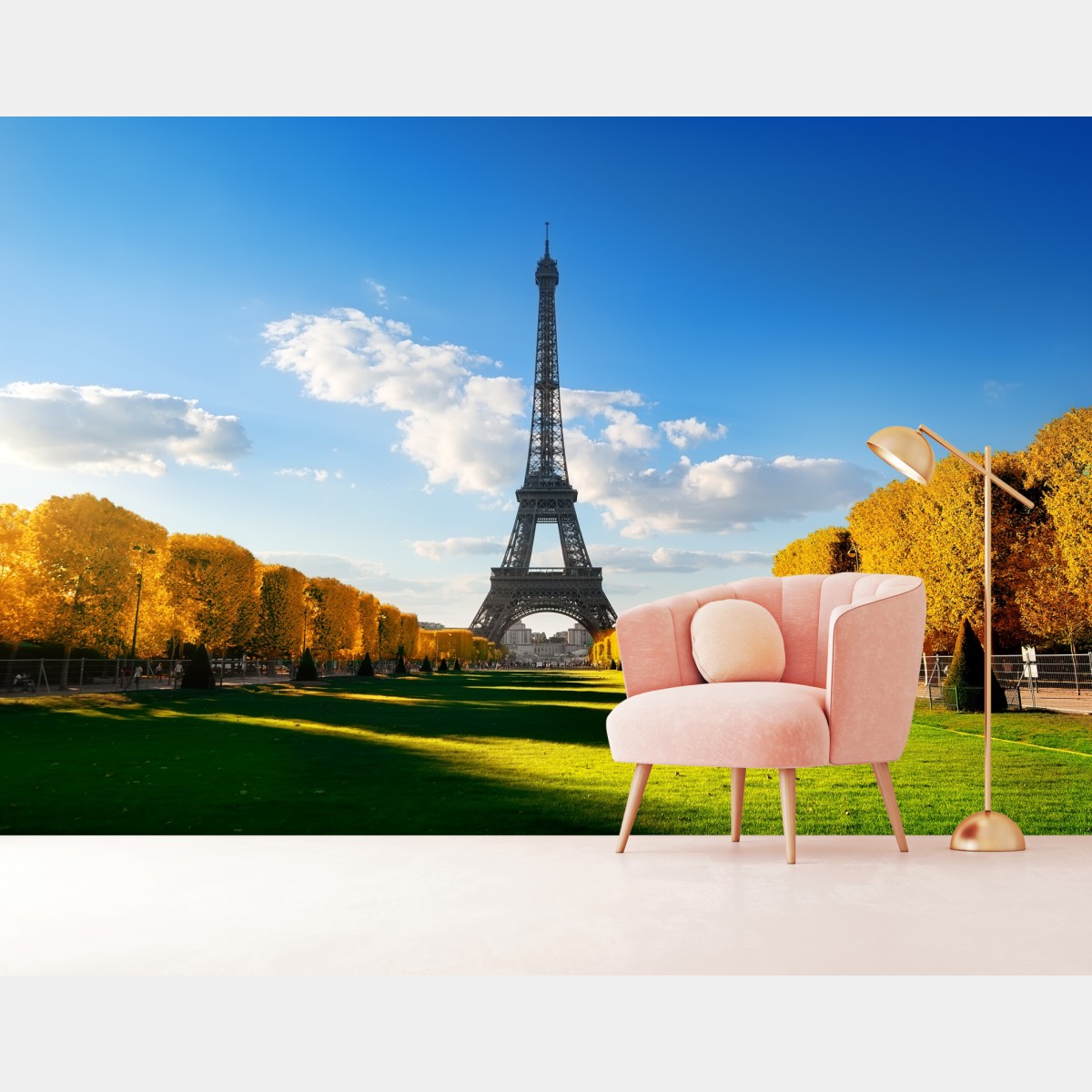 Fototapete frühling am Champs de Mars, Eiffelturm, Paris – Wallnifity®