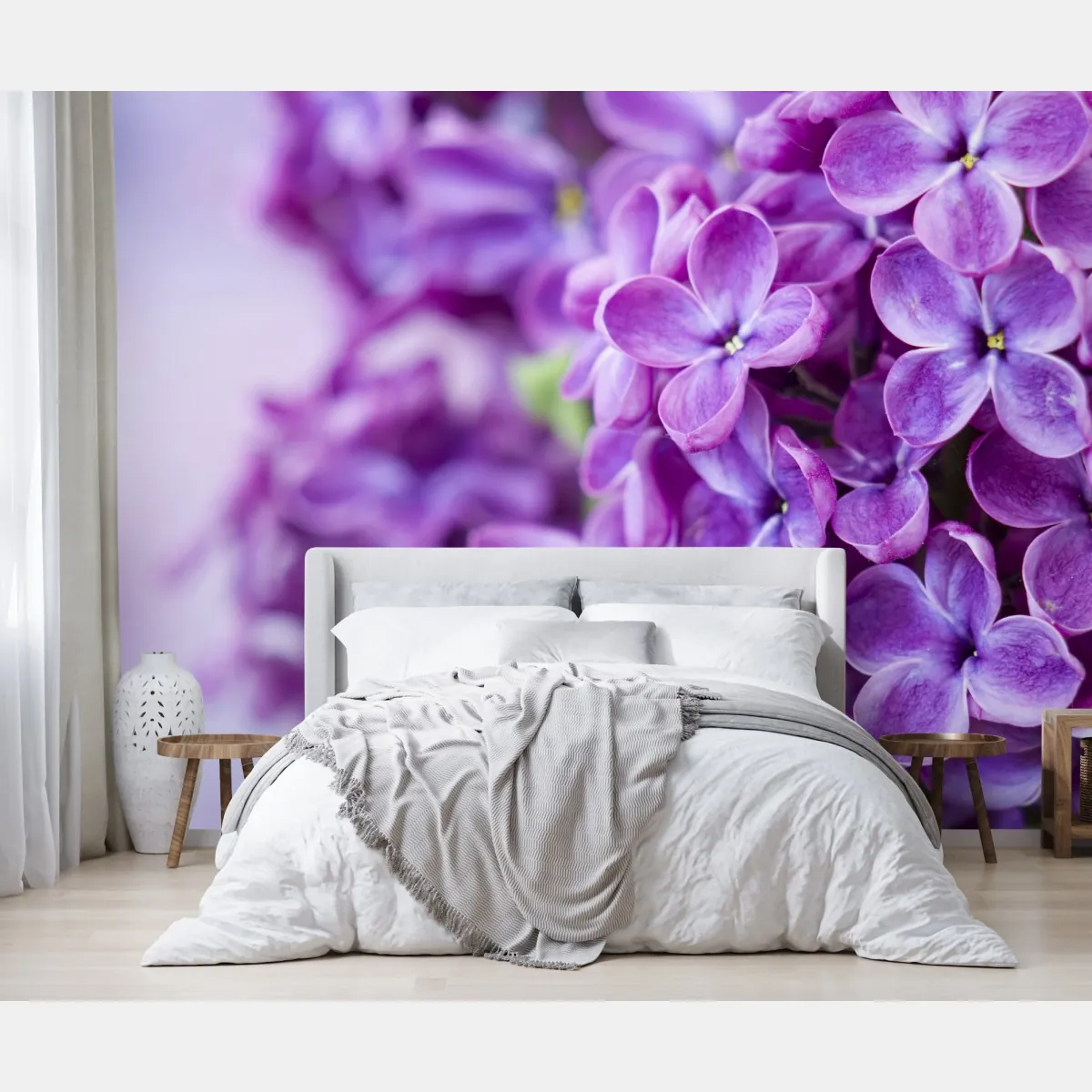 Fototapete lila fliederblüten nahaufnahme – Wallnifity®