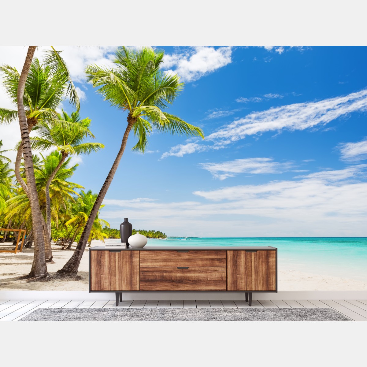 Fototapete palmenstrand in Punta Cana – Wallnifity®