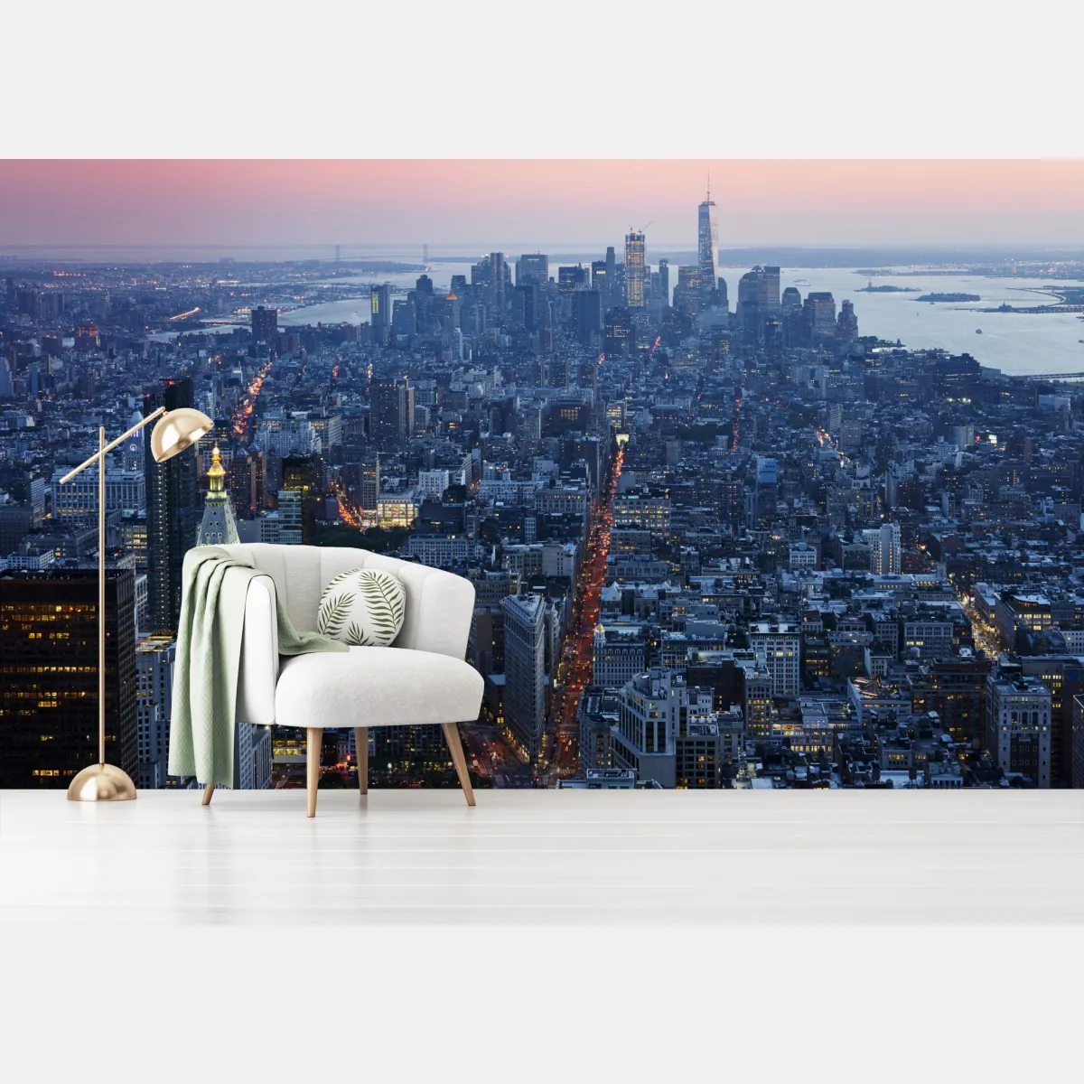 Fototapete sonnenuntergang über Manhattan skyline – Wallnifity®