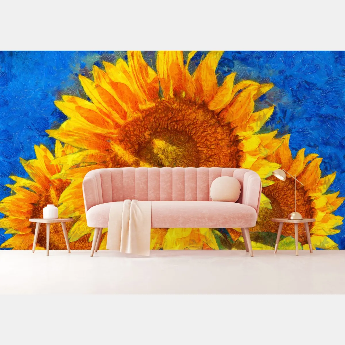 Fototapete lebendige sonnenblumen im stil von Van Gogh – Wallnifity®