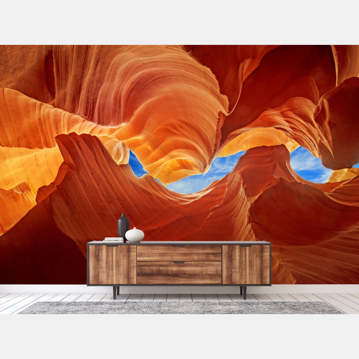 Fototapete Antelope Canyon geschwungene sandsteinformationen – Wallnifity®