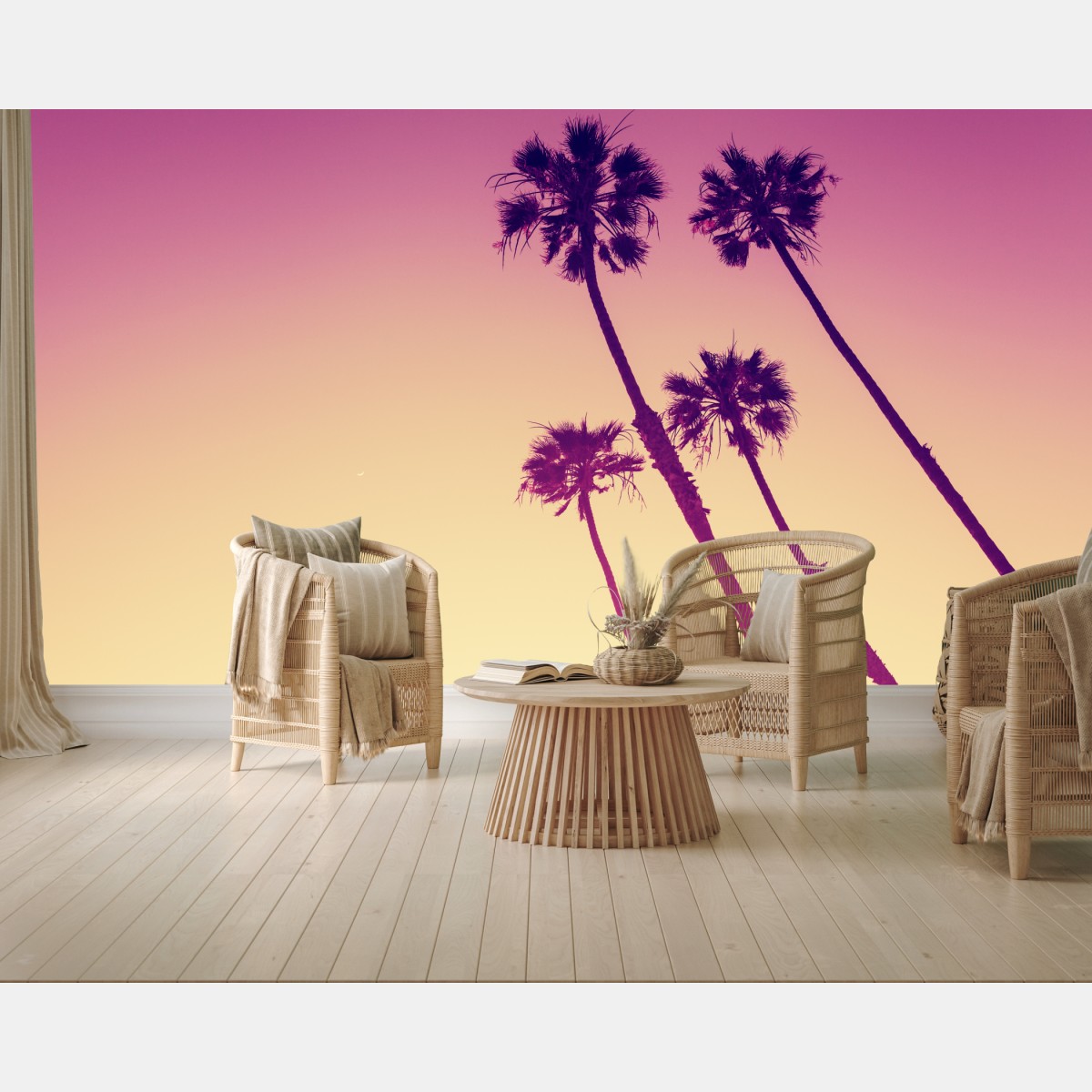 Fototapete kalifornische palmen bei Sunset Cliffs – Wallnifity®