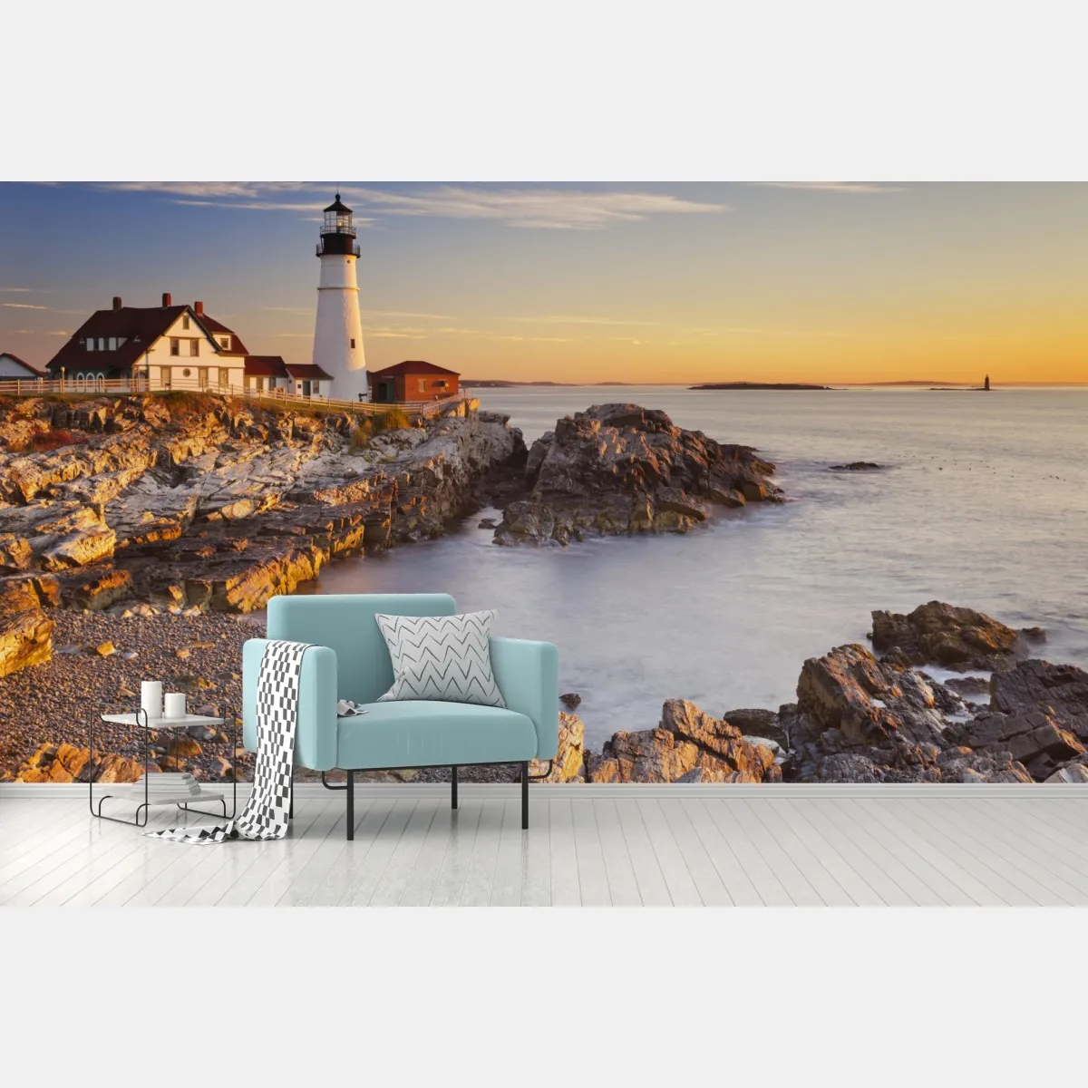 Fototapete Portland Head leuchtturm bei sonnenaufgang – Wallnifity®