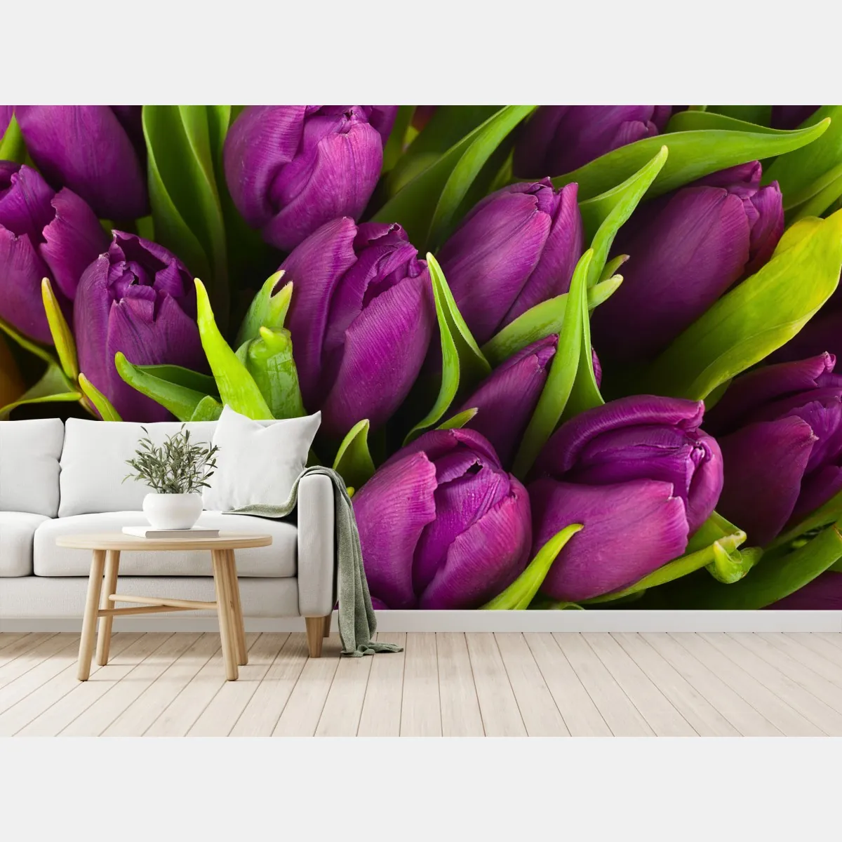 Fototapete lila tulpen im bukett – Wallnifity®
