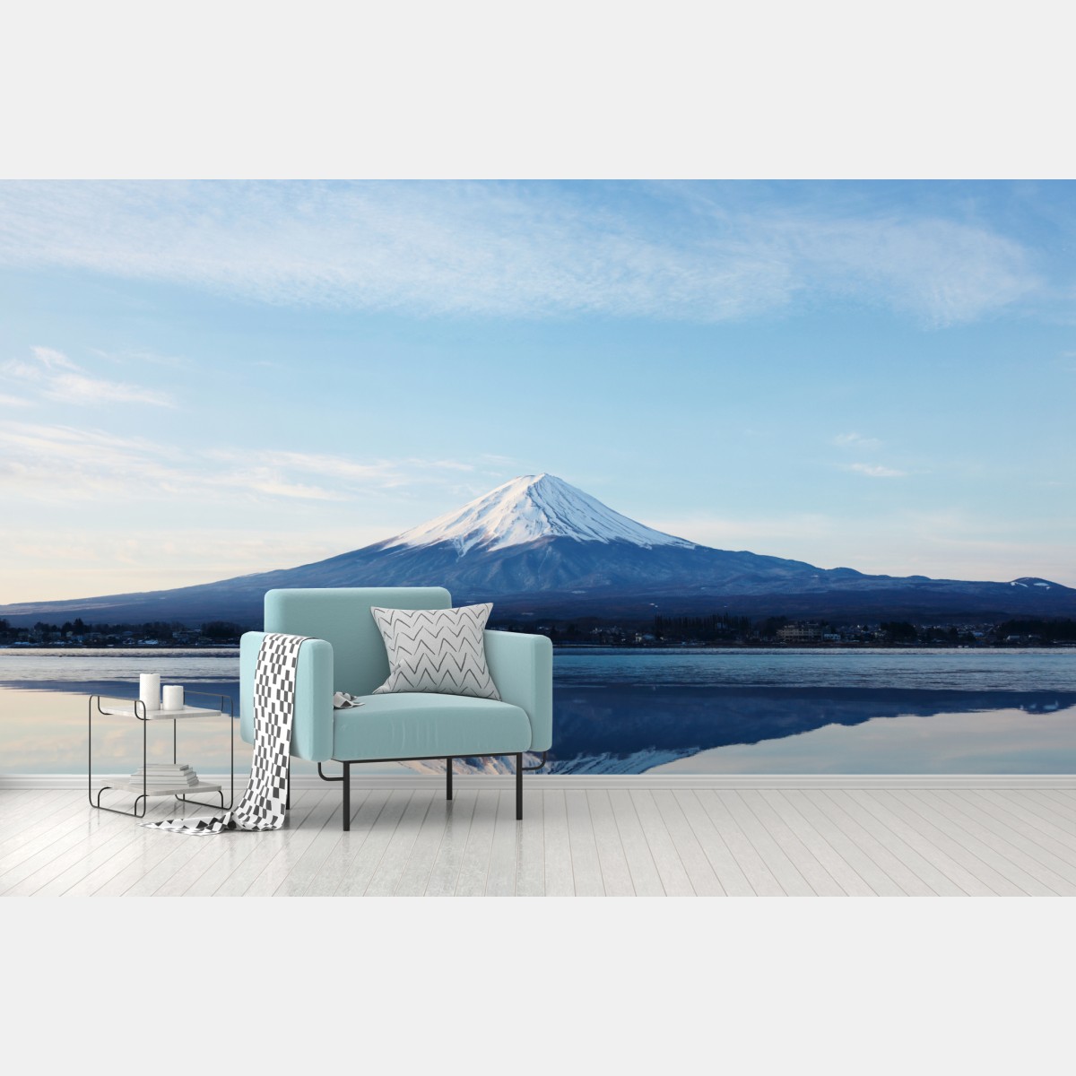 Fototapete berg Fuji spiegelung im see – Wallnifity®