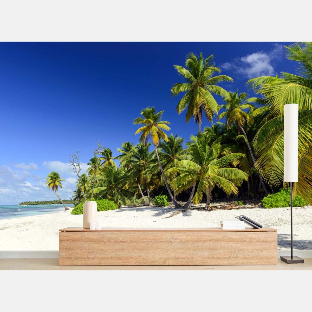 Fototapete ruhiger tropischer strand in Punta Cana – Wallnifity®
