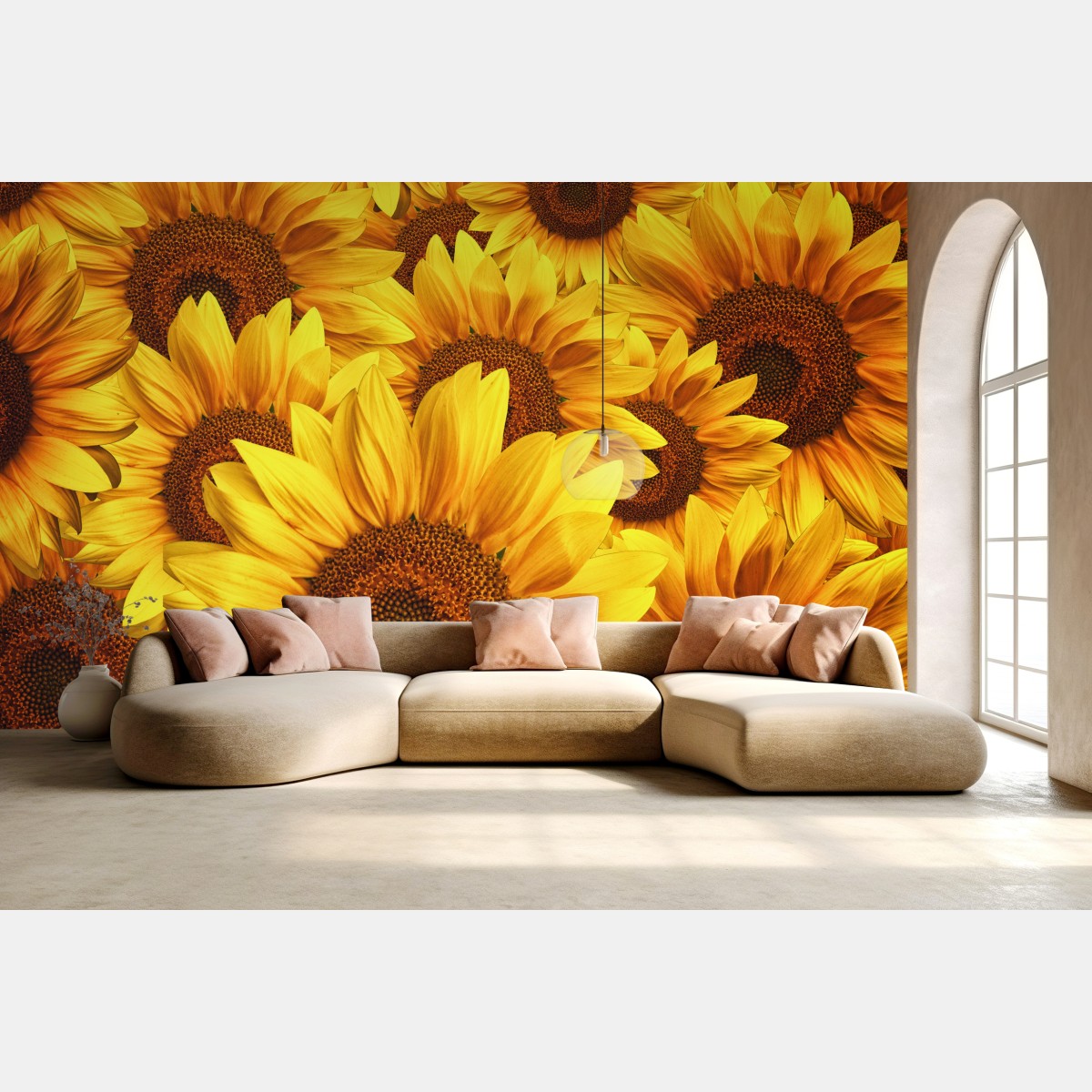 Fototapete goldene sonnenblumen – Wallnifity®