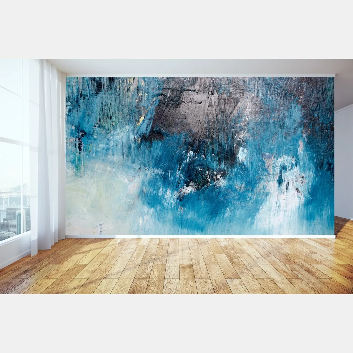 Fototapete tiefblaue abstrakte struktur – Wallnifity®