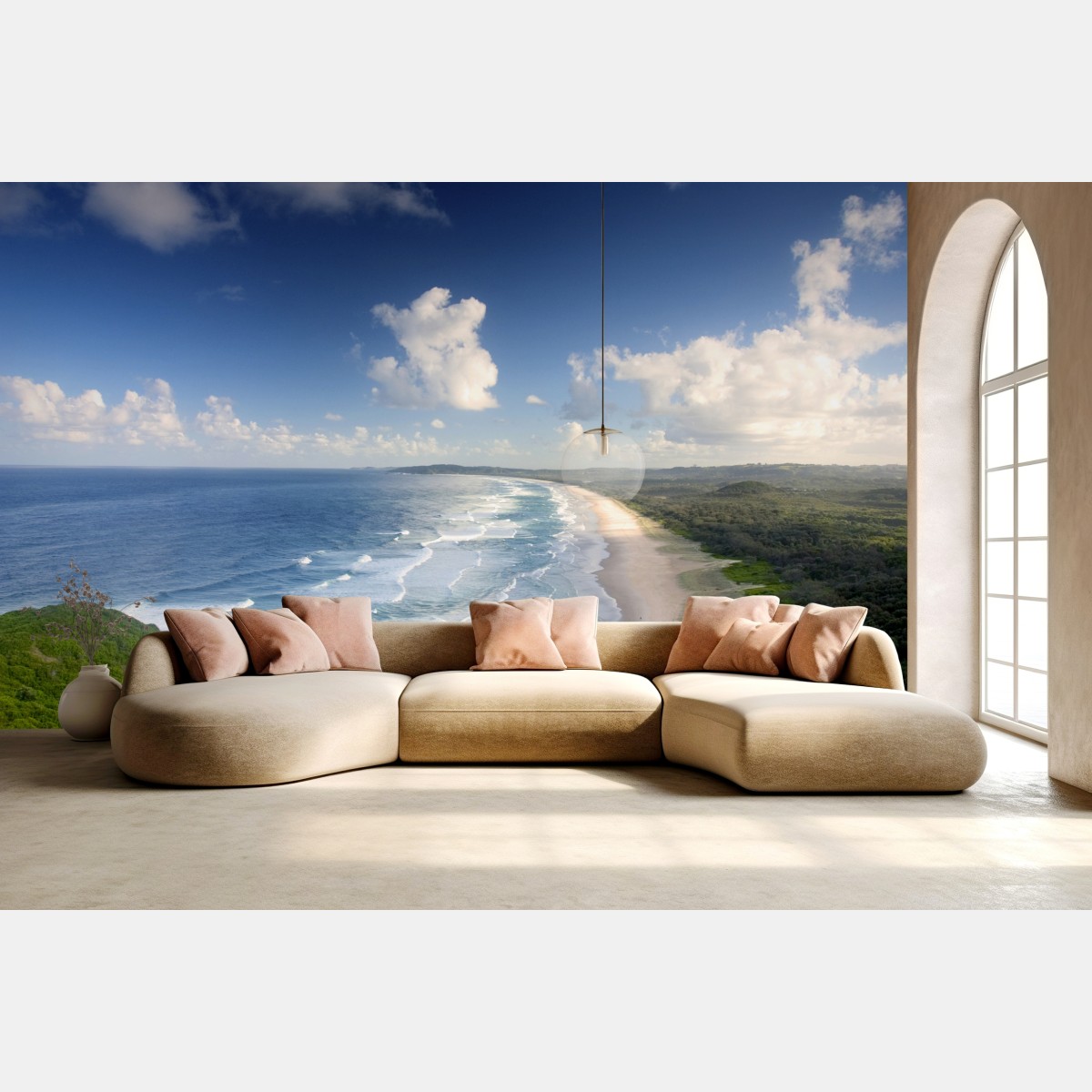 Fototapete panorama der küste von Byron Bay – Wallnifity®