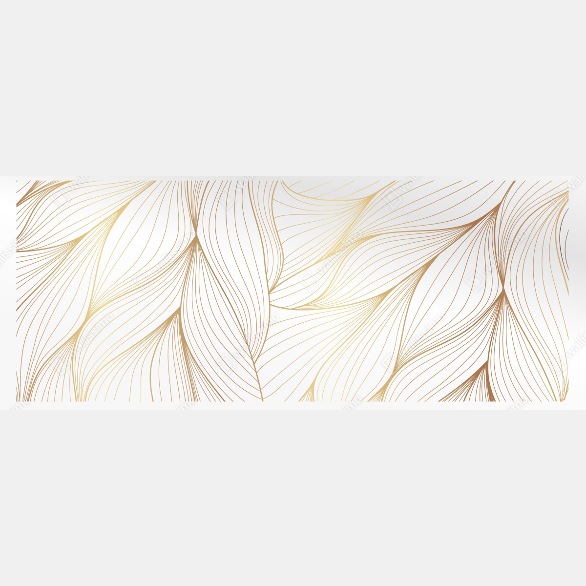 Fototapete goldene fließende linien abstraktes design – Wallnifity®