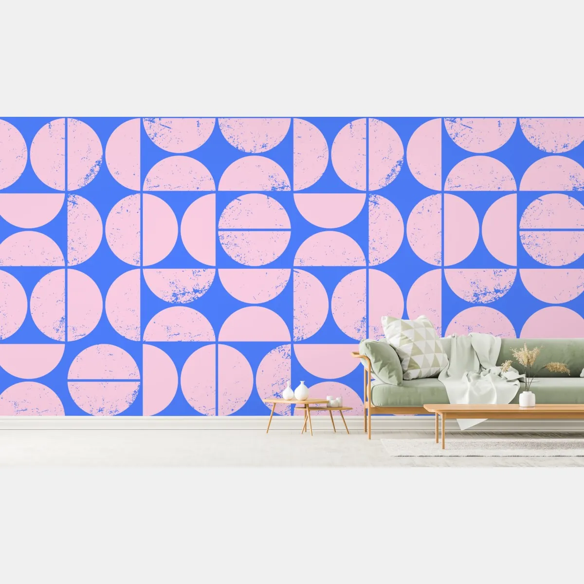 Fototapete pastell geometrisches kreismuster – Wallnifity®
