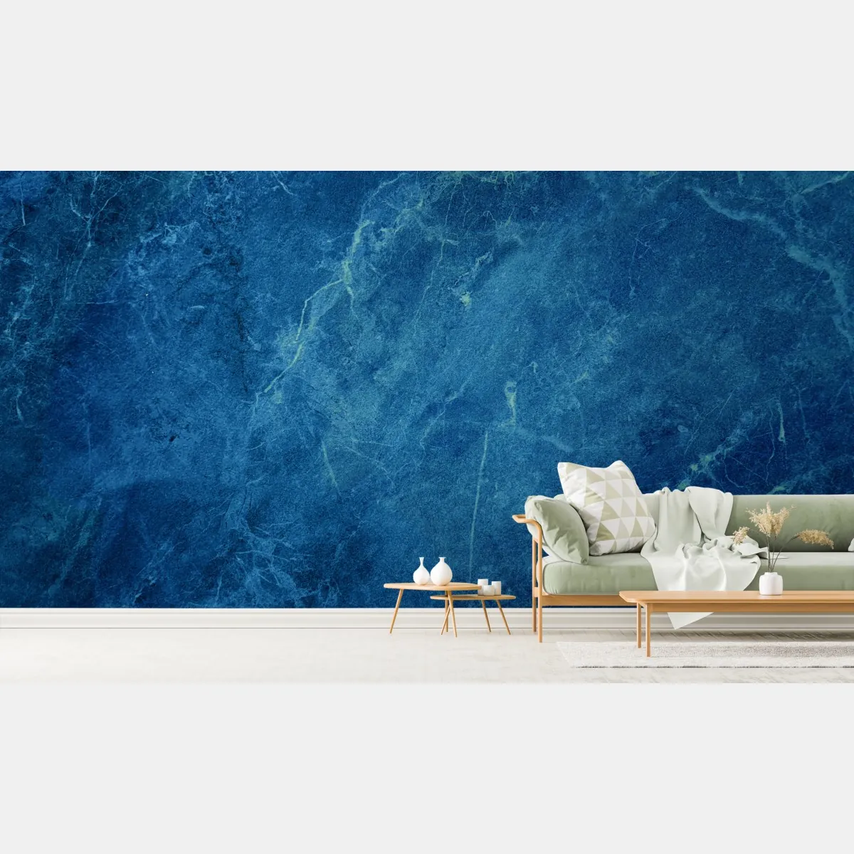 Fototapete tiefblaue marmortextur – Wallnifity®