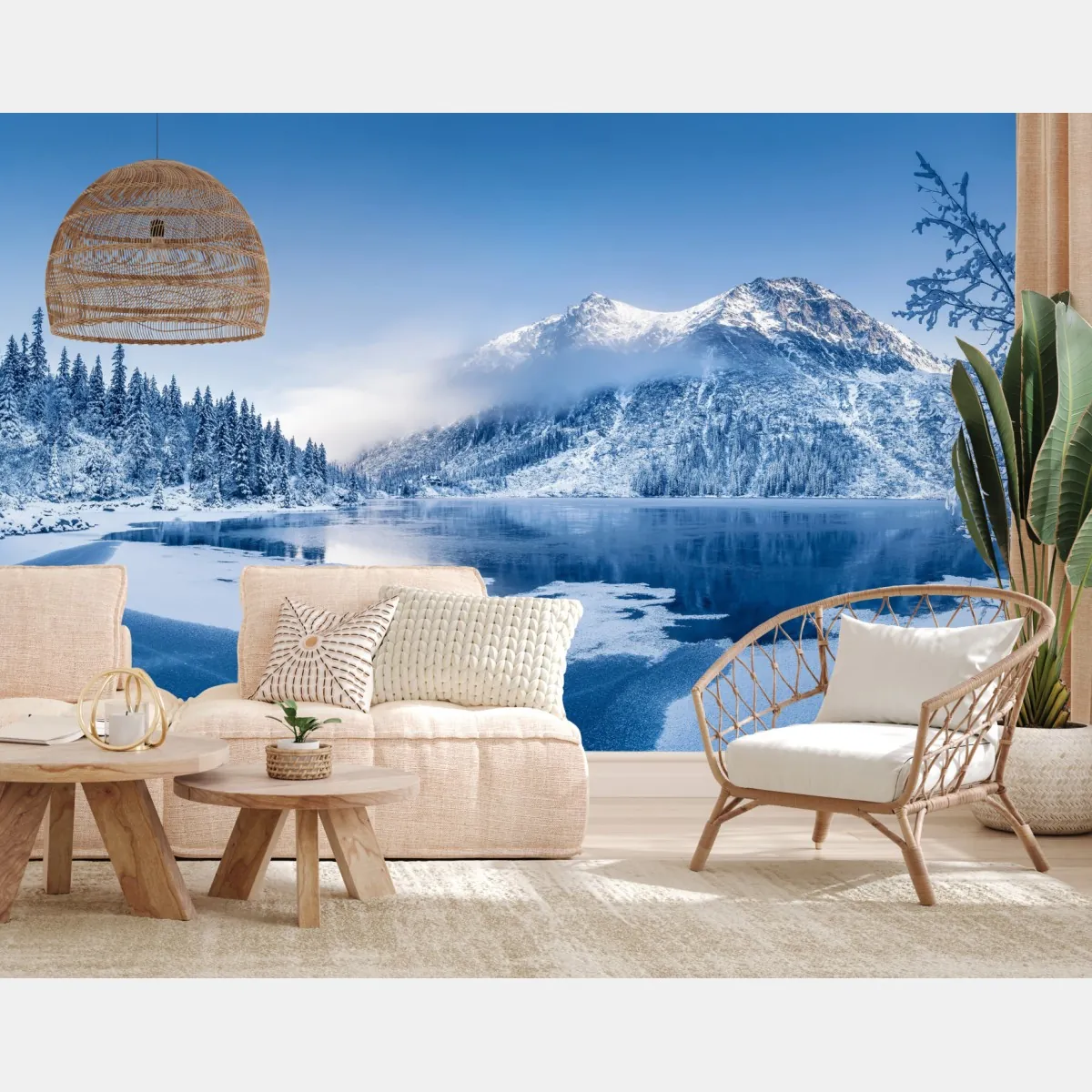 Fototapete ruhiges winterpanorama der Alpen – Wallnifity®