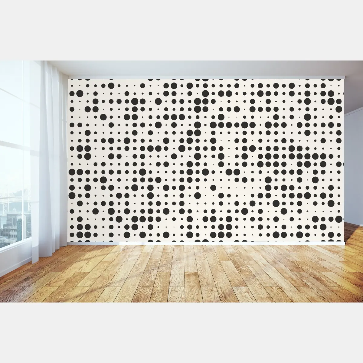 Fototapete minimalistisches punktmuster – Wallnifity®
