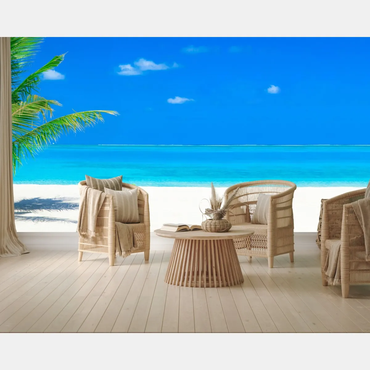 Fototapete Malediven tropischer strand paradis – Wallnifity®