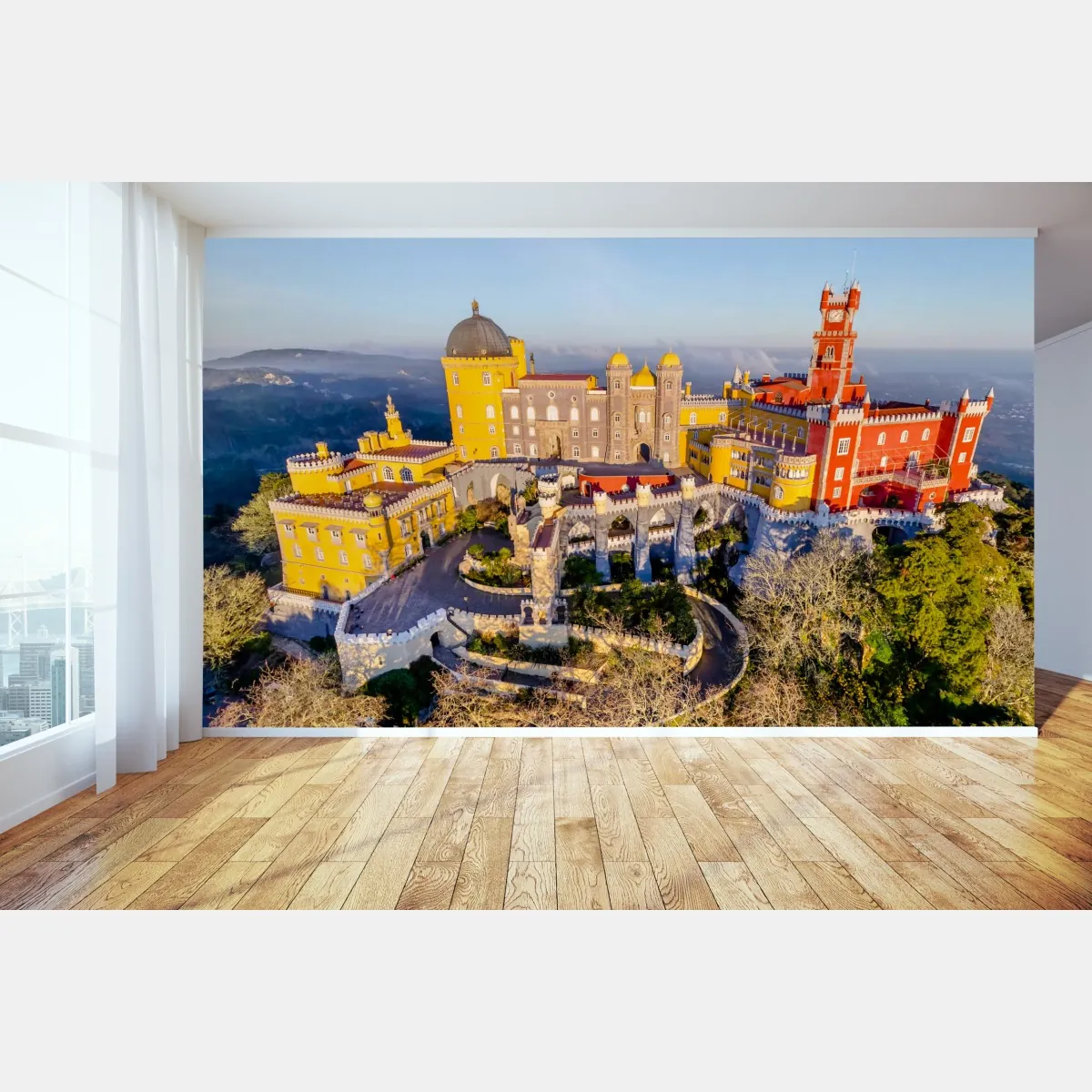Fototapete bunter palast Pena in Sintra – Wallnifity®