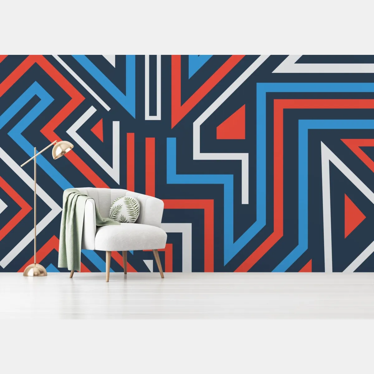 Fototapete fette geometrische linien – Wallnifity®