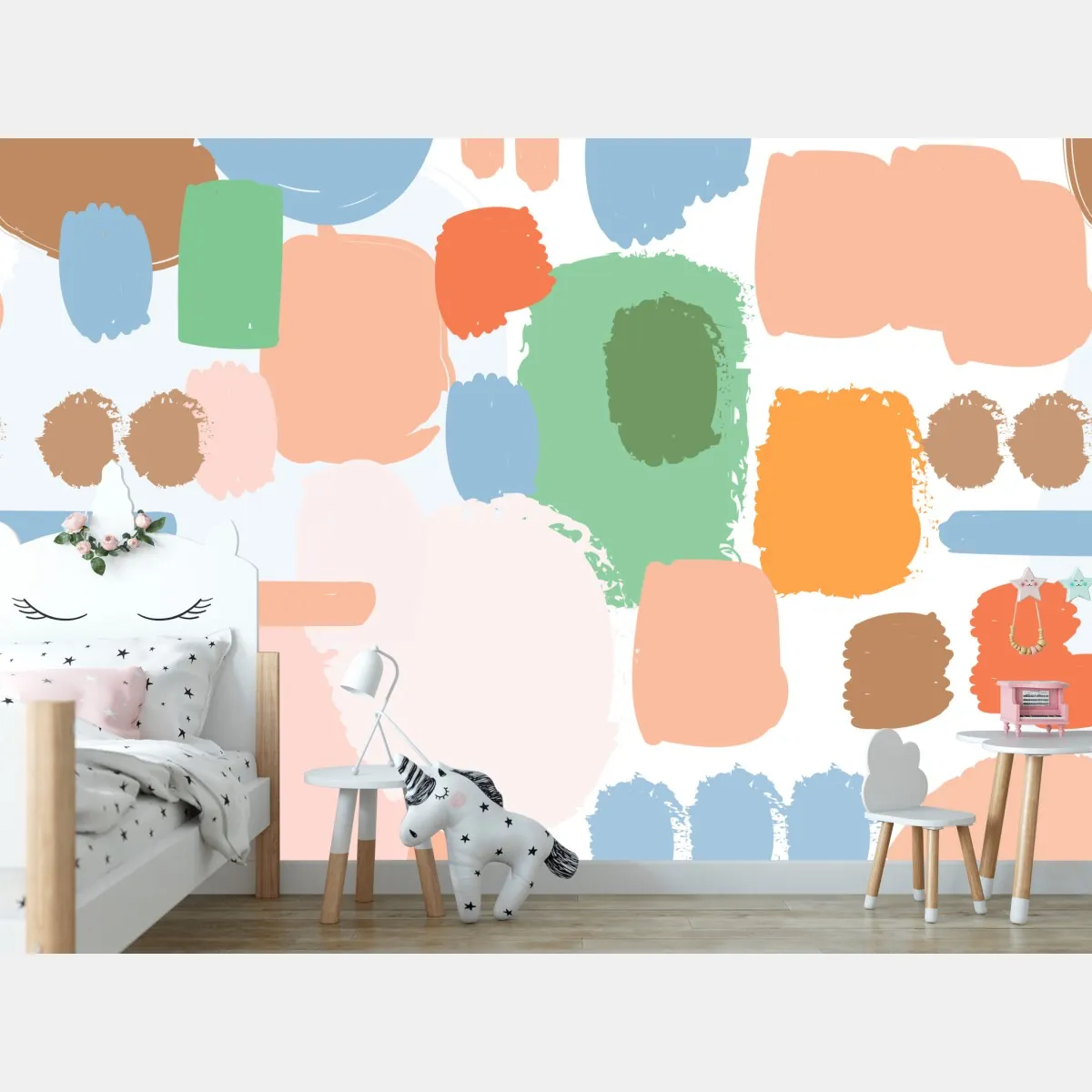 Fototapete pastell pinselstrich muster – Wallnifity®
