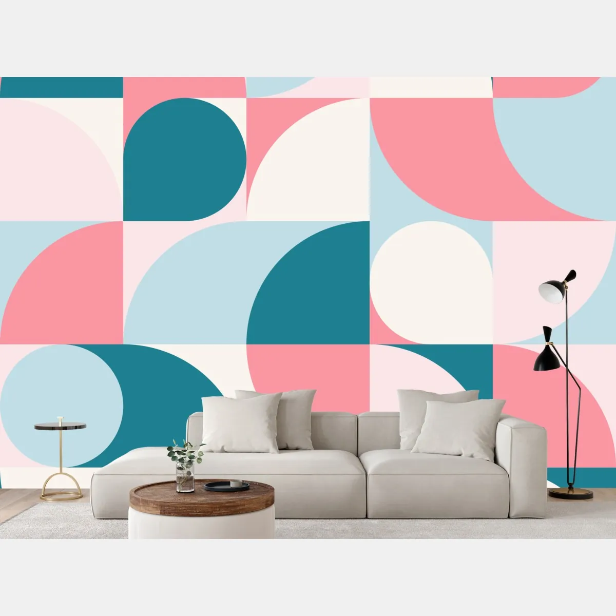 Fototapete pastell geometrische mosaik – Wallnifity®