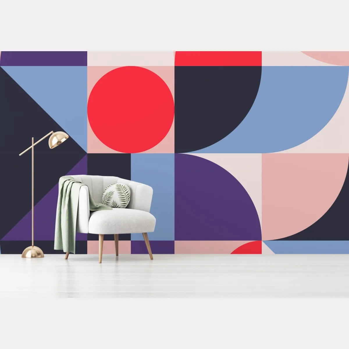 Fototapete geometrische pastellkomposition – Wallnifity®