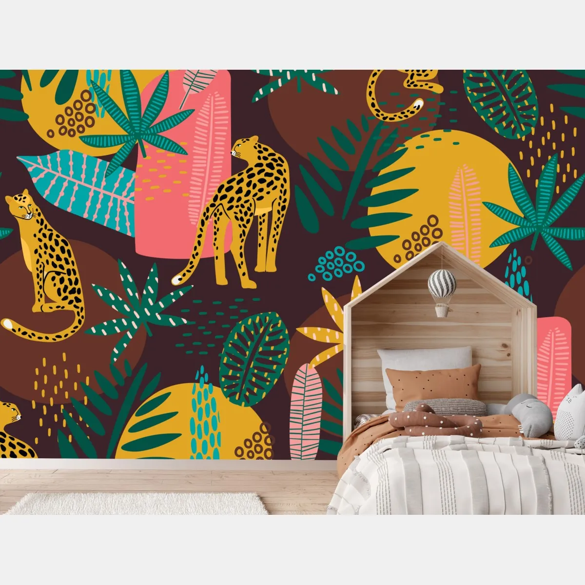 Fototapete tropisches leopardenmuster – Wallnifity®