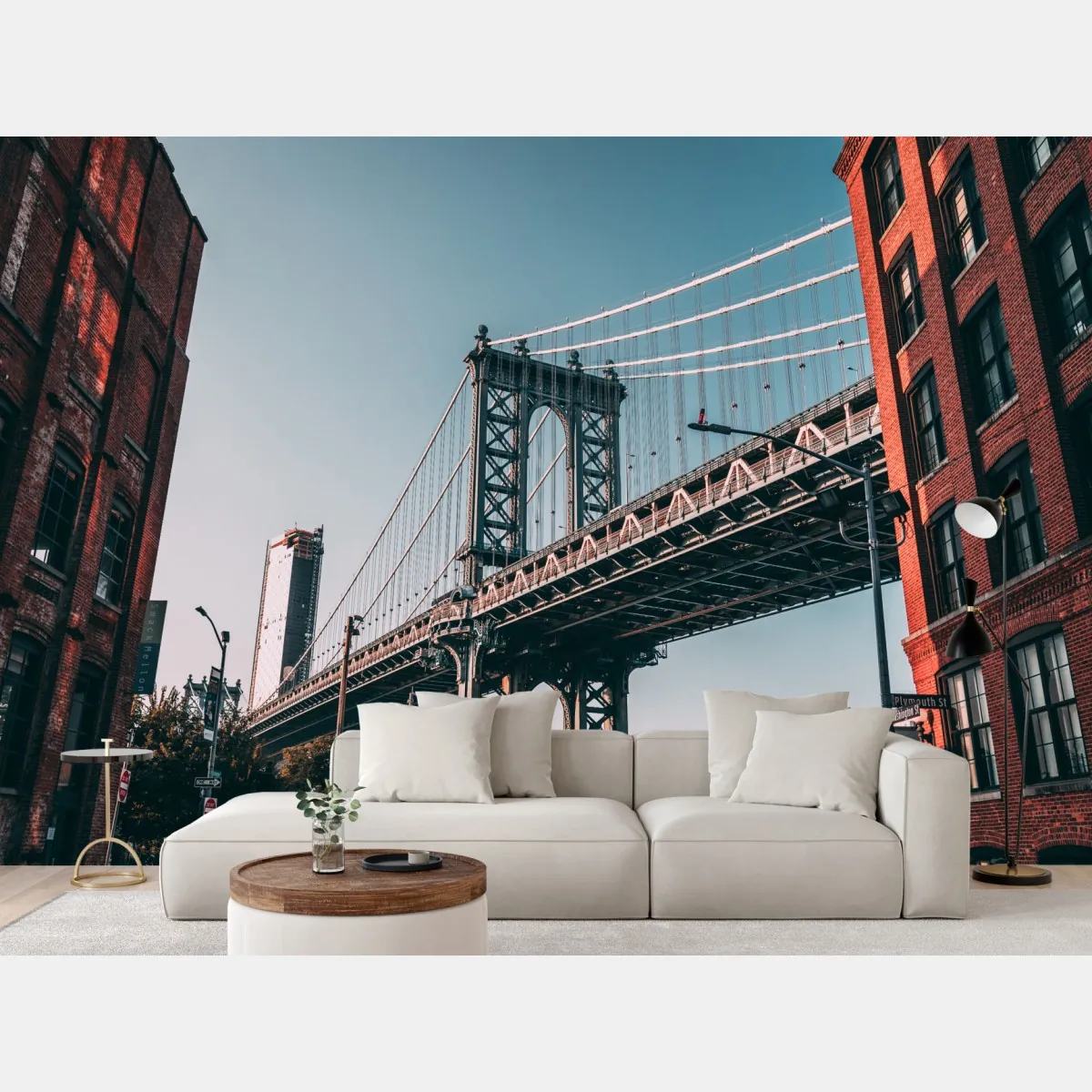 Fototapete Manhattan brücke in urbaner perspektive – Wallnifity®