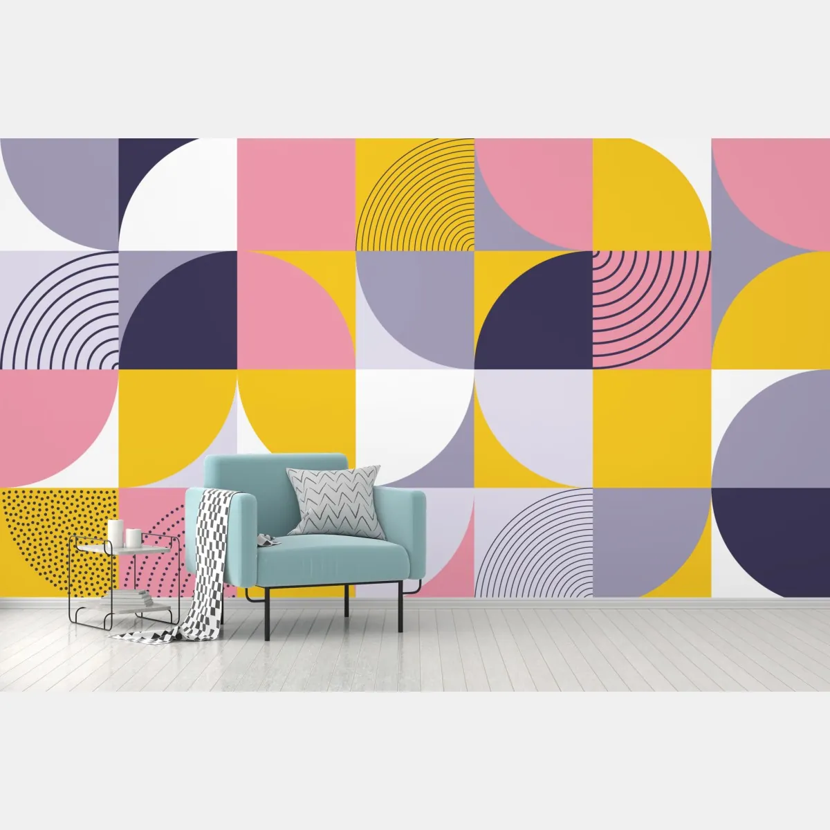 Fototapete pastell geometrisches muster – Wallnifity®