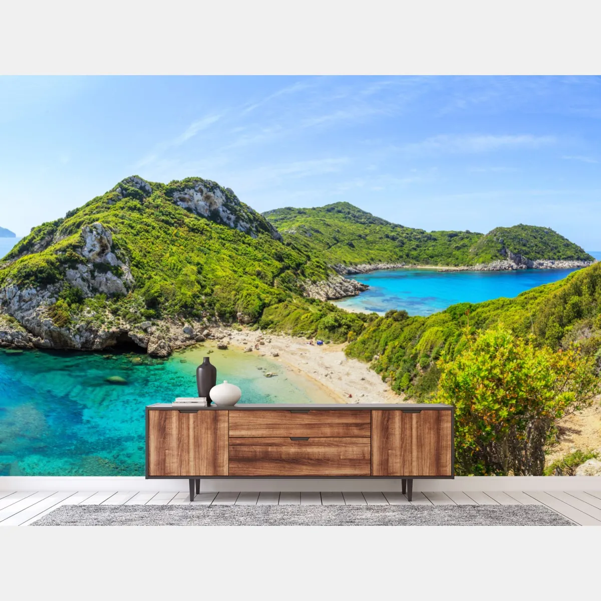 Fototapete türkisbucht auf einer insel – Wallnifity®