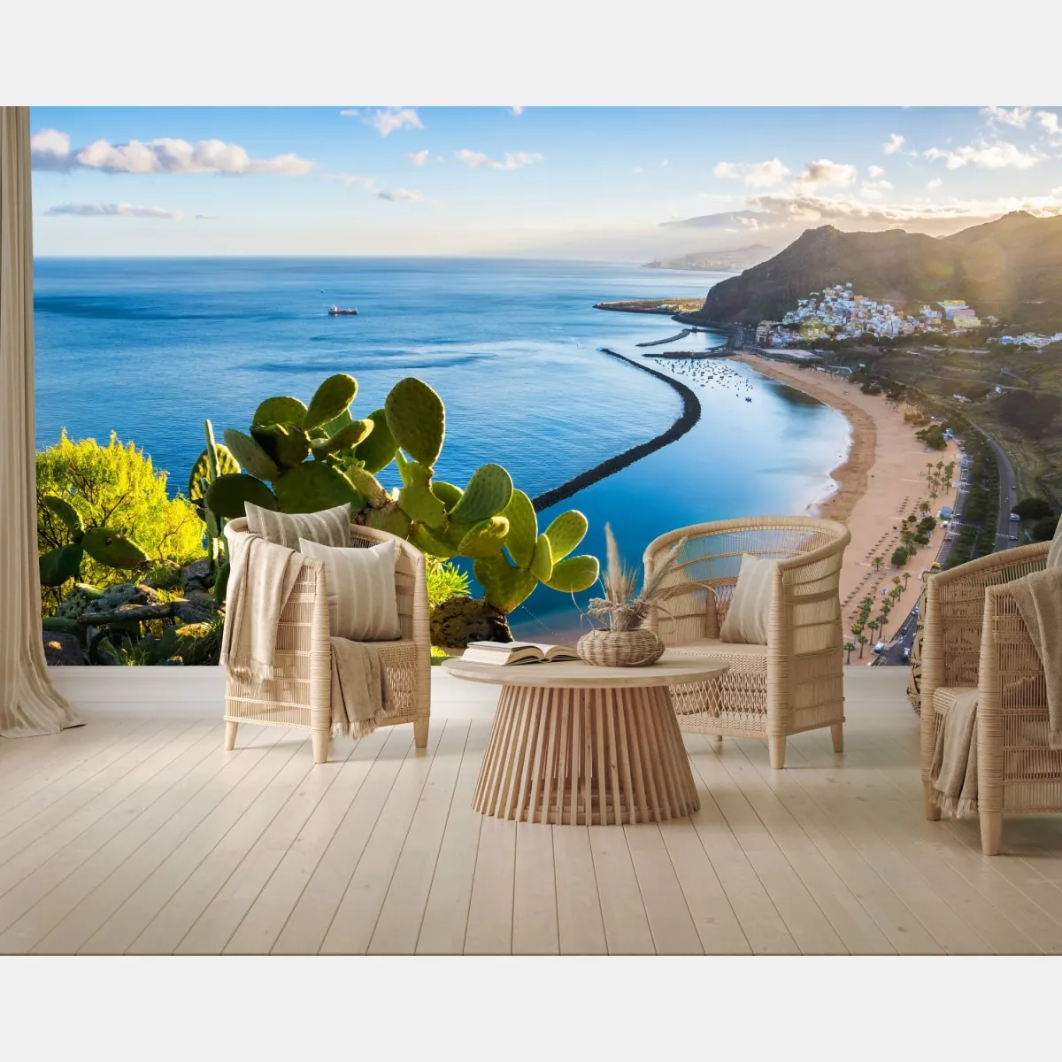 Fototapete sonniger strand Las Teresitas panorama – Wallnifity®