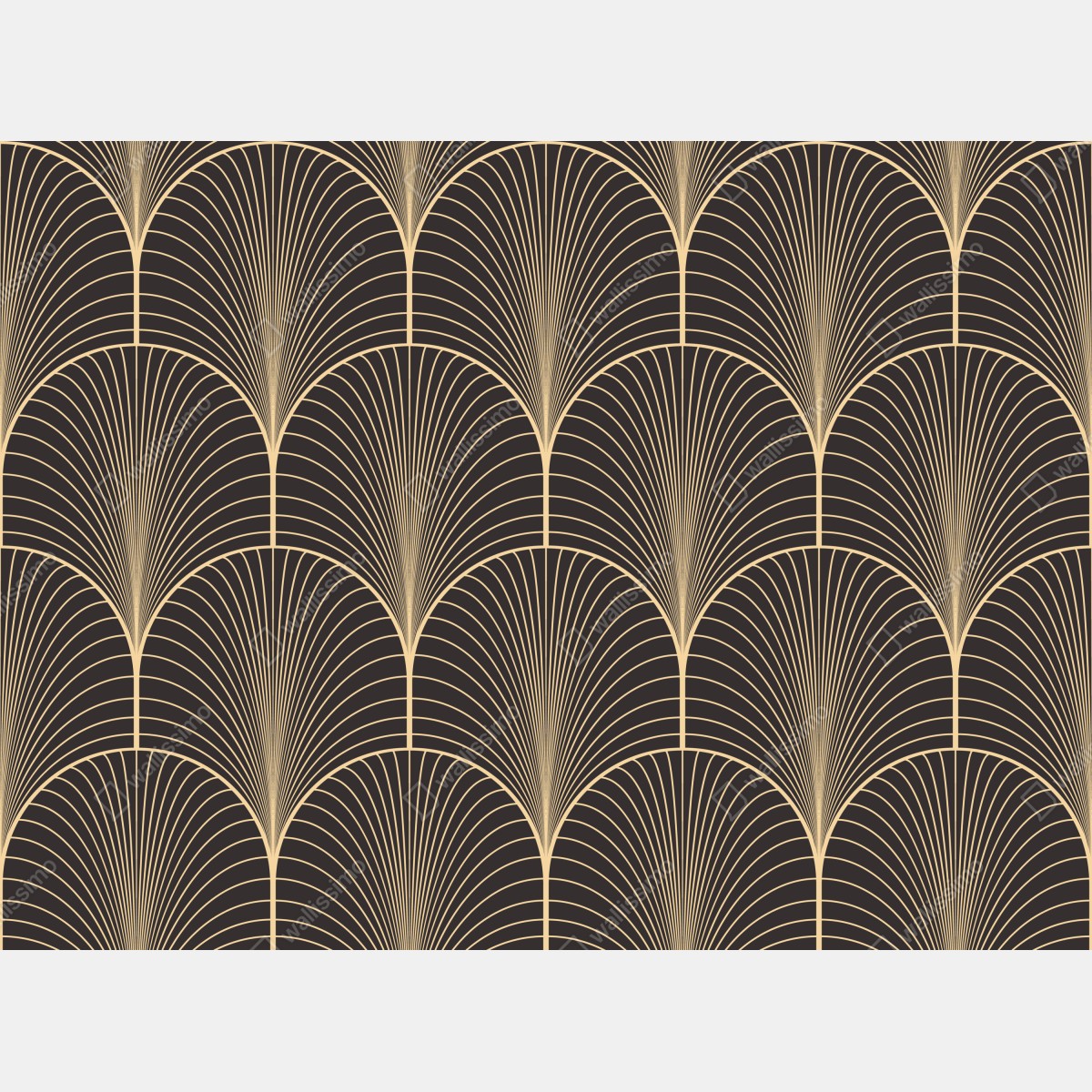 Fototapete art deco goldenes fächermuster – Wallnifity® Fototapete art deco goldenes fächermuster – Wallnifity®