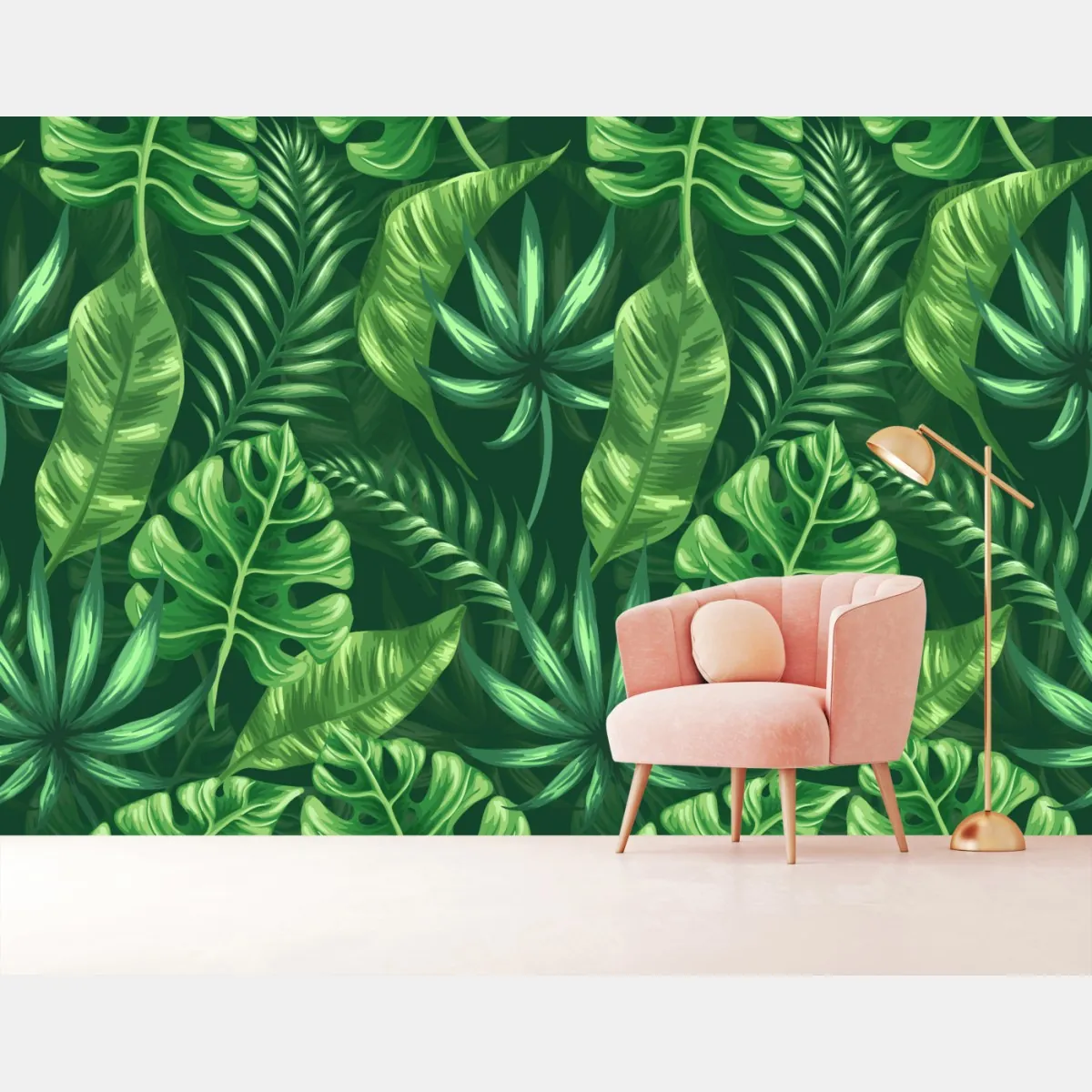 Fototapete tropisches monstera blattmuster – Wallnifity®