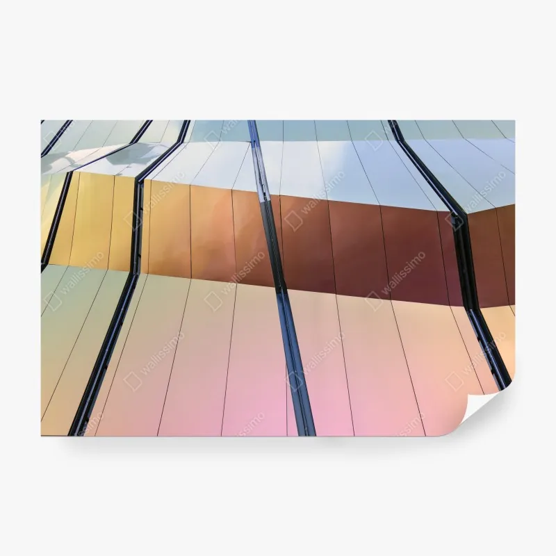 Wall mural iridescent modern facade panels