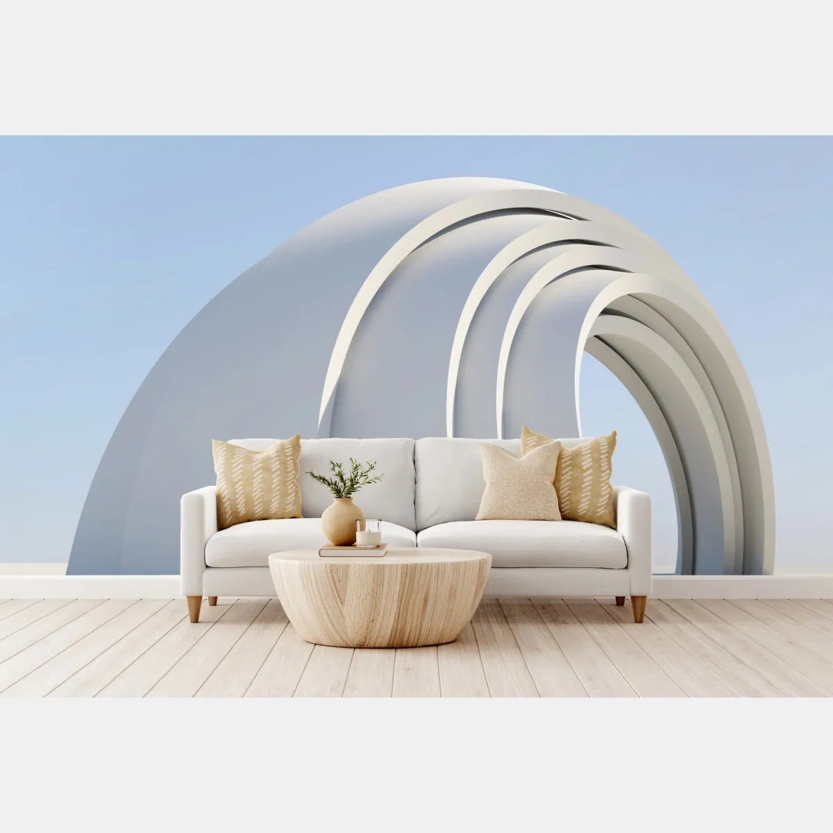 Fototapete minimalistische bogenskulptur – Wallnifity®