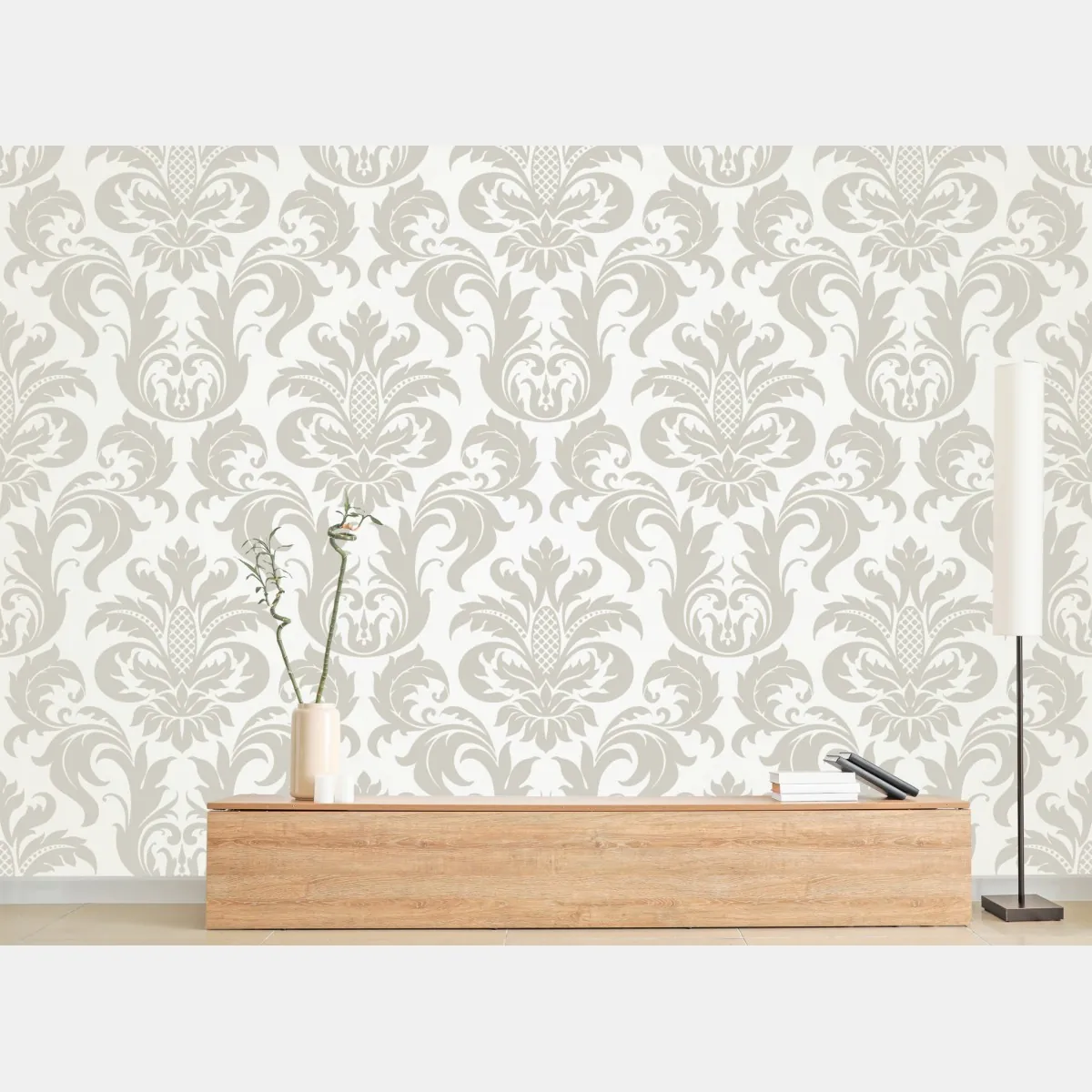 Fototapete elegantes beiges damastmuster – Wallnifity®