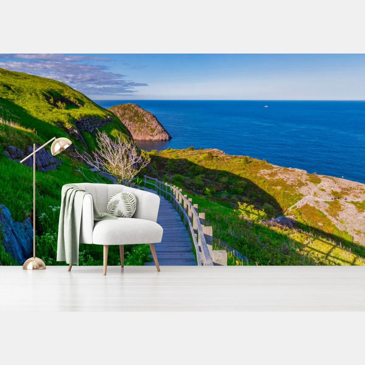 Fototapete küstenpfad mit blick auf das meer – Wallnifity®