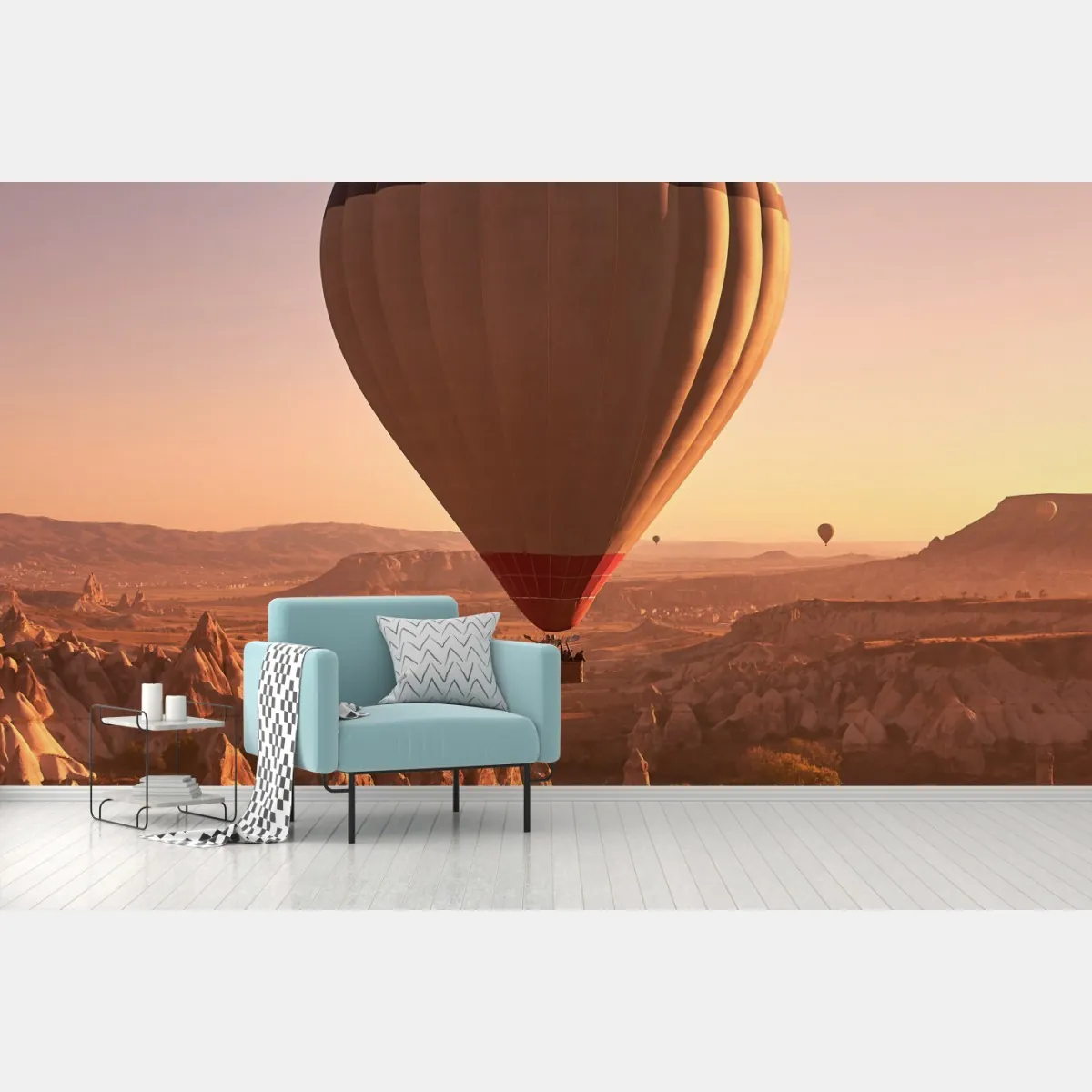 Fototapete heißluftballon über Kappadokien bei sonnenaufgang – Wallnifity®
