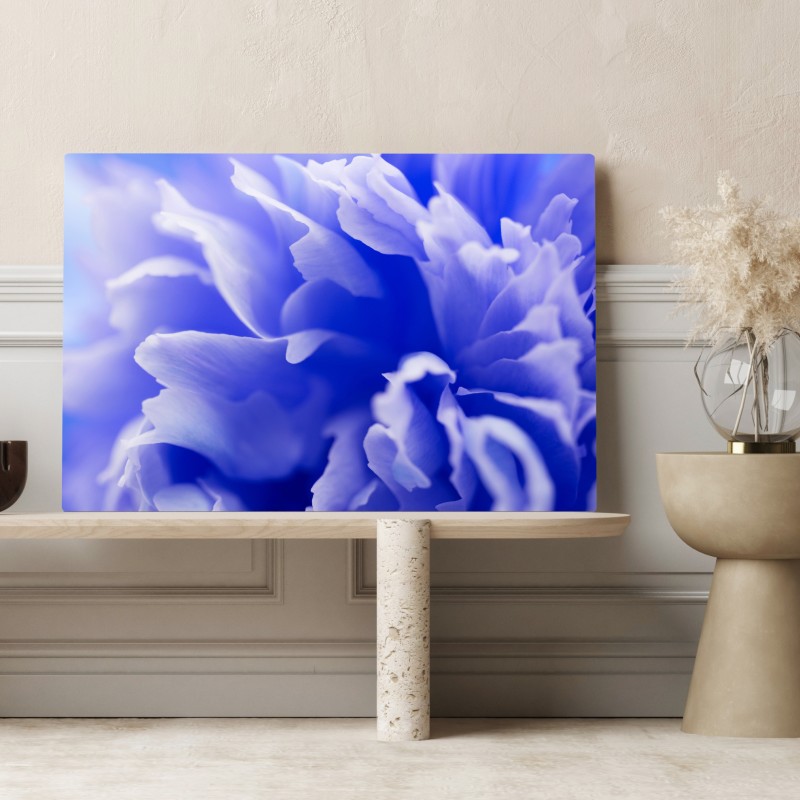 Leinwandbild sanfte blaue abstrakte blume nahaufnahme – Wallnifity® Leinwandbild sanfte blaue abstrakte blume nahaufnahme – Wallnifity®
