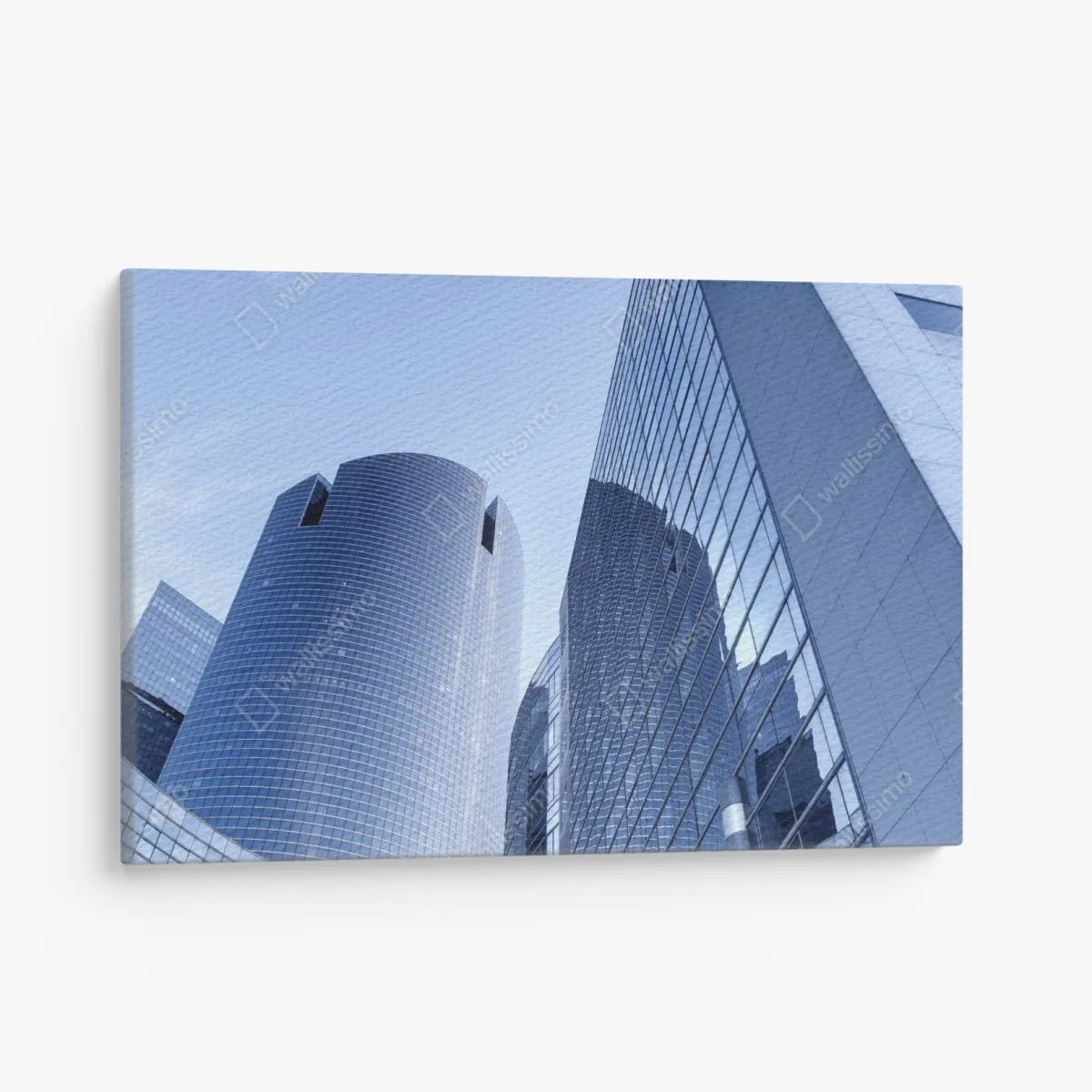 Leinwandbild moderne blaue stadtsilhouette – Wallnifity® Leinwandbild moderne blaue stadtsilhouette – Wallnifity®