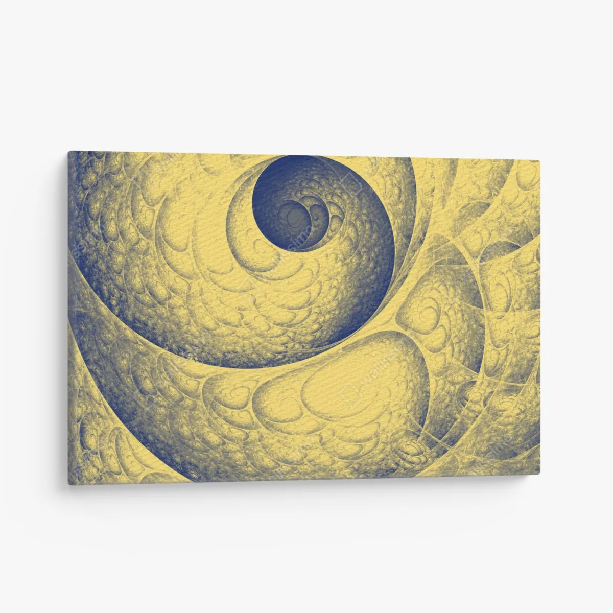 Leinwandbild goldene spiralförmige fraktalstruktur – Wallnifity® Leinwandbild goldene spiralförmige fraktalstruktur – Wallnifity®