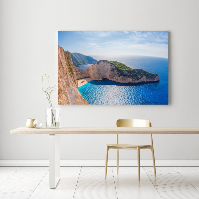 Leinwandbild sonnenklippen am Navagio strand, Zakynthos – Wallnifity® Leinwandbild sonnenklippen am Navagio strand, Zakynthos – Wallnifity®