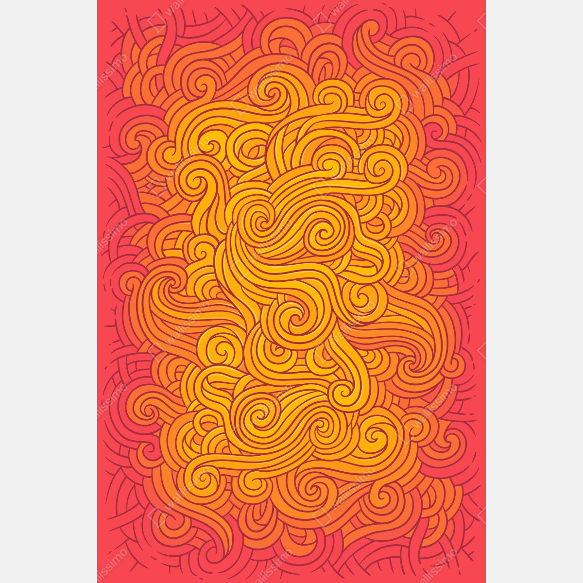 Leinwandbild warmes wirbelndes abstraktes muster – Wallnifity® Leinwandbild warmes wirbelndes abstraktes muster – Wallnifity®