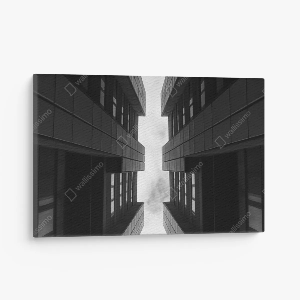 Leinwandbild vertikale städtische symmetrie in monochrom – Wallnifity® Leinwandbild vertikale städtische symmetrie in monochrom – Wallnifity®